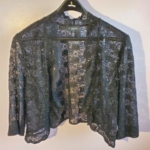 R&M Richard's Black Lace Shrug